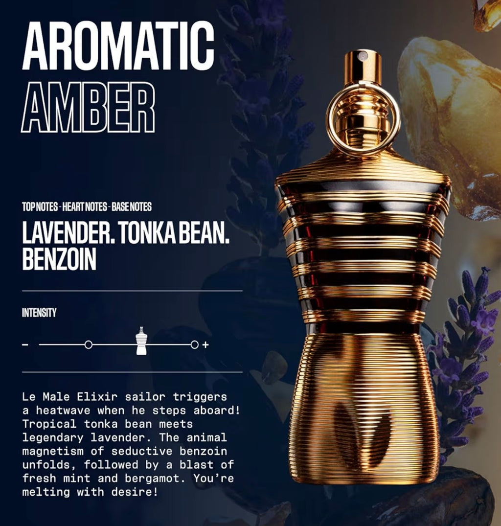 Le Male Elixir de Jean Paul Gaultier para hombre 4.2 oz Parfum Spray