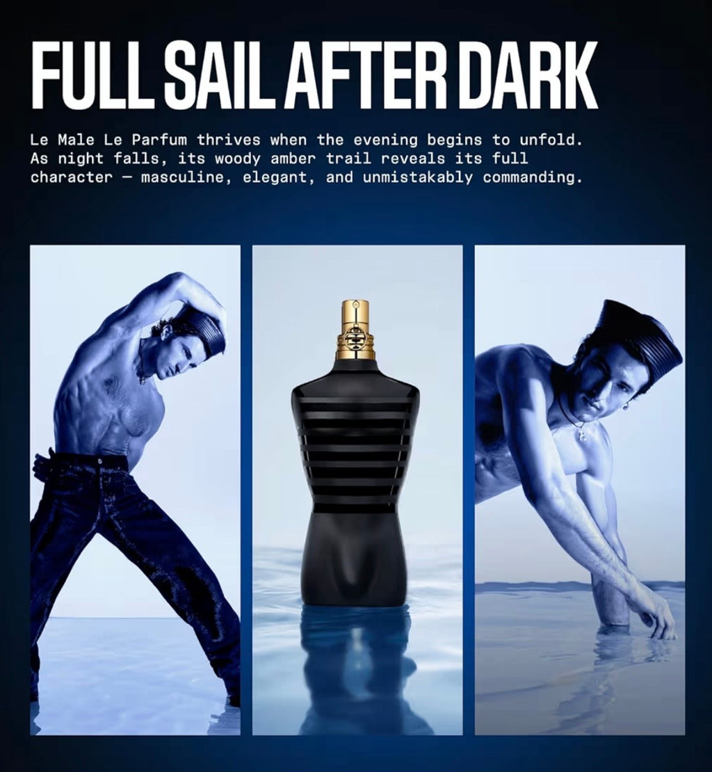 Le Male Le Parfum de Jean Paul Gaultier para Hombre 4.2 oz Spray de Eau de Parfum Intenso